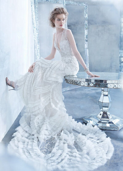 Lazaro Bridal Gowns, wedding dresses Fall 2014 collection.