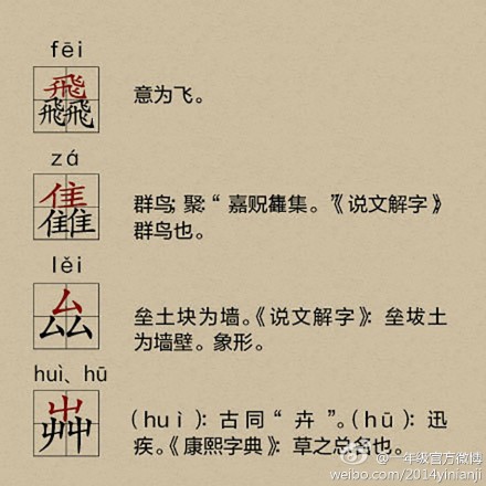 【分享加強(qiáng)版“三疊字”】叒(ruò)，掱(pá)，畾(lěi)，歮(sè)，孨(zhuǎn)，皛(xiǎo)，舙(huà)，骉(biāo)，羴(shān)，赑(bì)，毳(cuì)，鱻(xiān)，轟(hōng)，矗(chù)，馫(xīn)。上必殺技：麤(cū)，飍(xiū)，飝(fēi)，龘(dá)