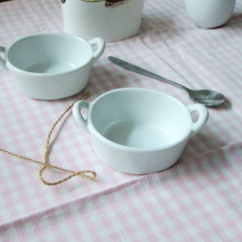 双耳陶瓷布丁碗 甜品碗 烤碗 模具 DIY甜品餐具 烤箱 甜品工具