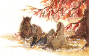 七夕快乐-_阿拽__水彩，手绘，原创_涂鸦王国