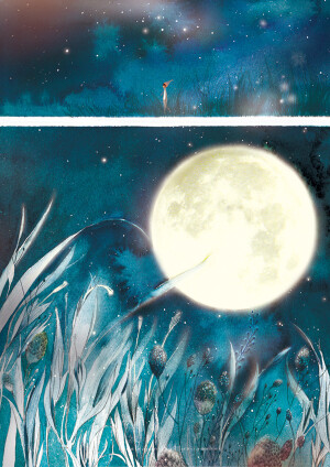 花浇水，LOFTER 资深插画师。再见，我的似水流年-花浇水_原创,水彩,绘本,花浇水_涂鸦王国