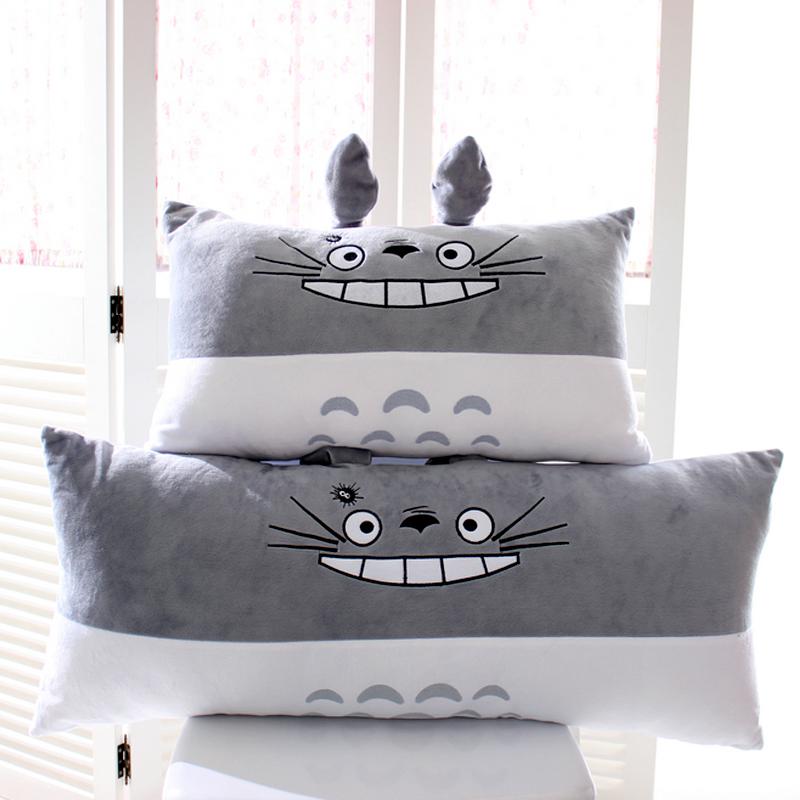 龙猫枕头卡通枕可爱毛绒玩具抱枕靠垫 可拆洗单人枕 生日礼物