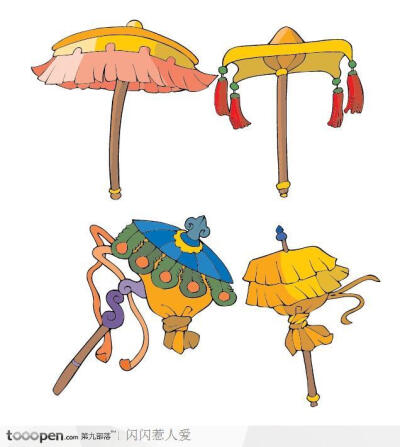 中国风古代生活用品-华盖