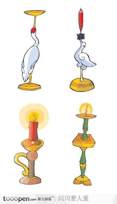 中国风古代生活用品-烛台