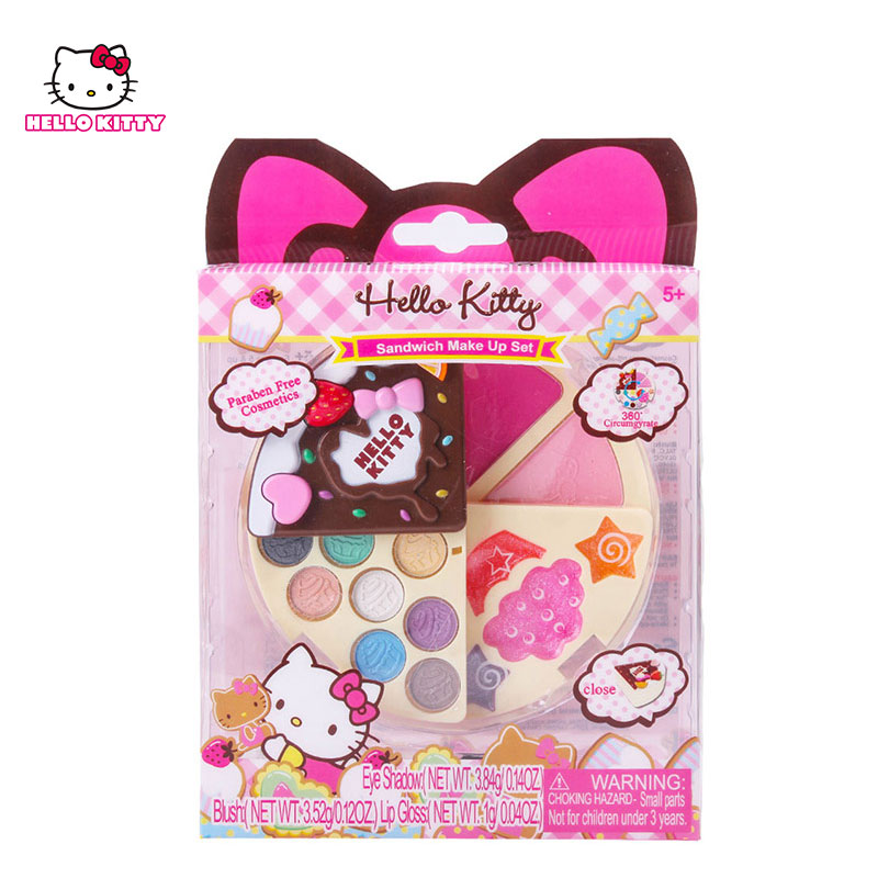 Hello Kitty凯蒂猫正品儿童玩具化妆品蛋糕彩妆盒套装