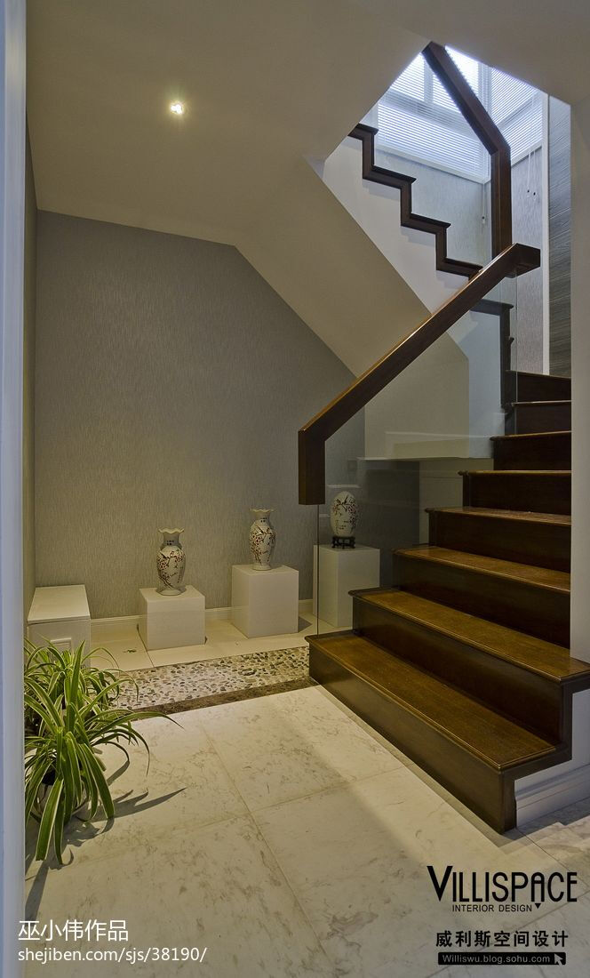 威利斯空间设计中式家装楼梯装修效果图