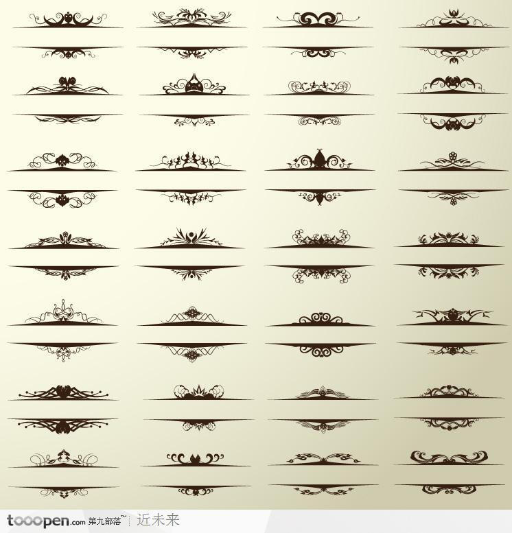 欧式花纹边框装饰矢量素材