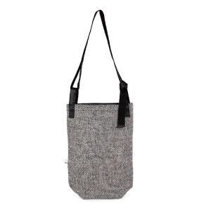 大脑布 加厚升级版人字格复合毛呢面料单肩斜跨水桶包