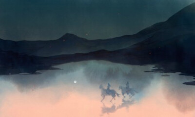 暮霭倒平湖，百里飞沙过。闻似蹄尘棹晚归，素月云心卧。盘玉满团圆，比目游缰锁。隐淡江湖溯以情，歇马花间我。