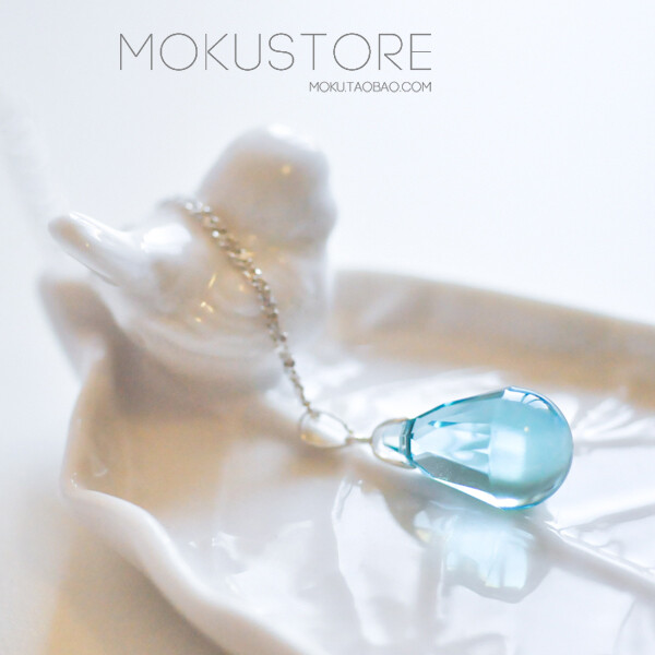 定制 MokuStore●手工●925素银链 施家水晶 锁骨链|短项链[薄荷泪]