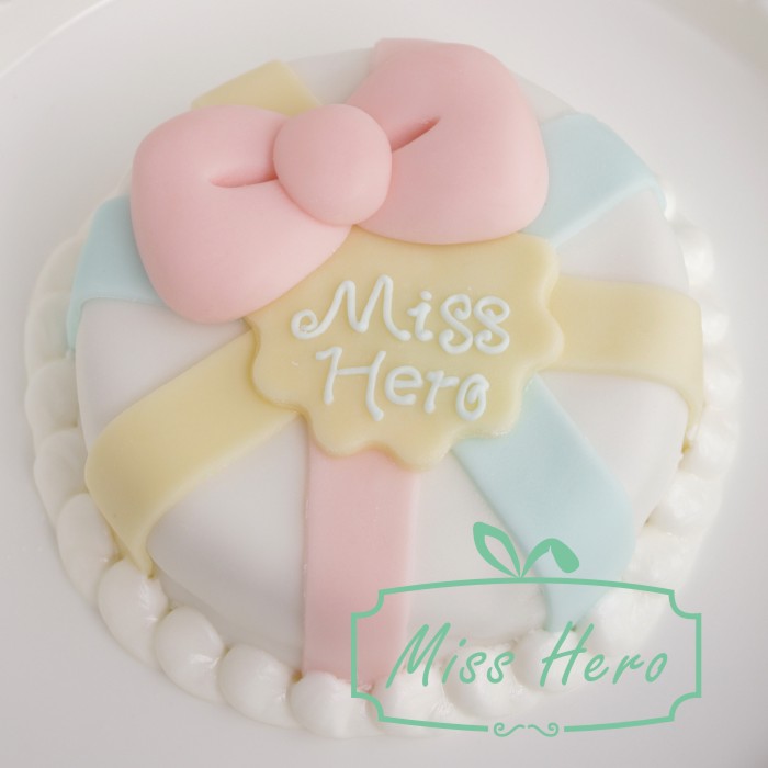 Miss Hero/武汉翻糖蛋糕/可爱蝴蝶结/