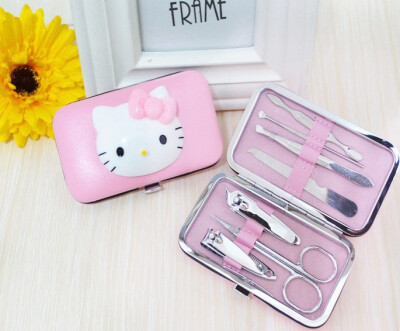 hello kitty凯蒂猫卡通 指甲刀套装 指甲钳修甲美甲工具