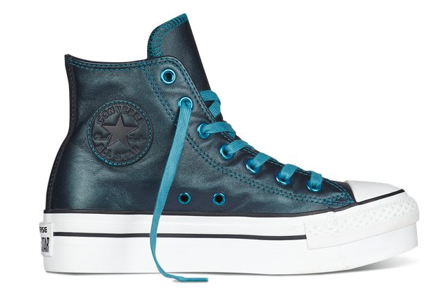 Chuck Taylor All Star Platform Zip 撞色亮皮侧拉链内增高