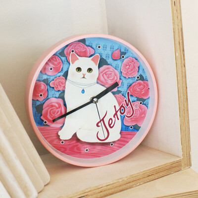 【8thdays】韩国 jetoy甜美可爱猫咪插画挂钟|壁钟-4款选