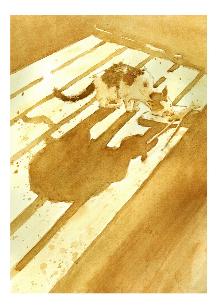 可乐狗，一个超爱画画的人，插画家，动画造型设计师，网游＂桃园＂概念设计总监。光与影-可乐狗_水彩，插图_涂鸦王国