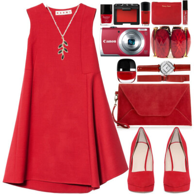 A fashion look from October 2014 featuring Marni dresses, Jigsaw clutches and Amrita Singh bracelets. Browse and shop related looks.