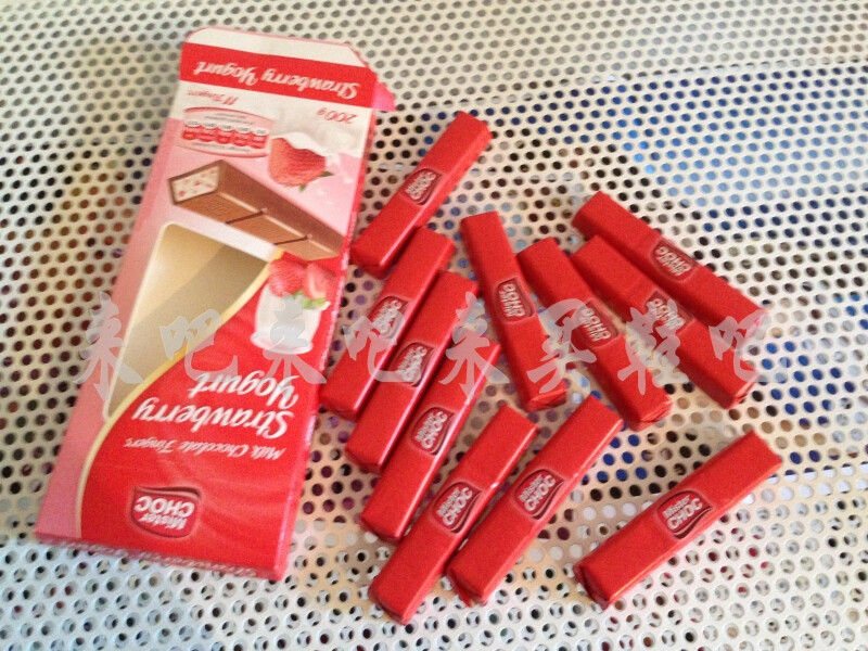 misterchoc草莓牛奶夹心巧克力1条约18克