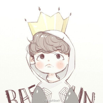 EXO伯贤手绘插画壁纸CR.BreakBaek