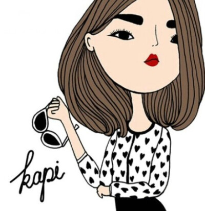 可爱又复古的卡通人物头像