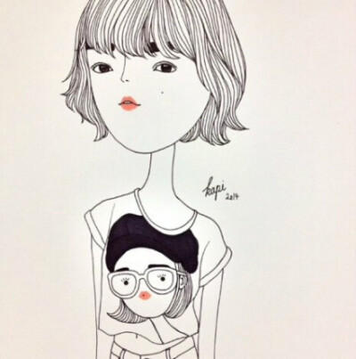 可爱又复古的卡通人物头像