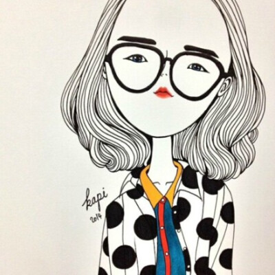 可爱又复古的卡通人物头像