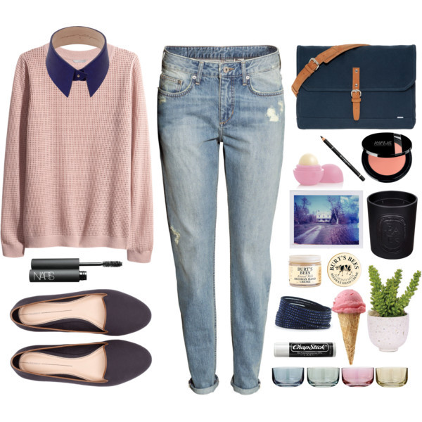 A fashion look from January 2014 featuring H&amp;amp;M sweaters, H&amp;amp;M jeans and Pull&amp;amp;Bear loafers. Browse and shop related looks.