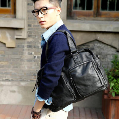 韩版男包时尚休闲包单肩包斜挎包手提包旅行包男士包包潮