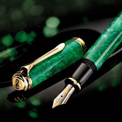 德国百利金M600翡翠绿钢笔年14K金笔限量商务礼品笔