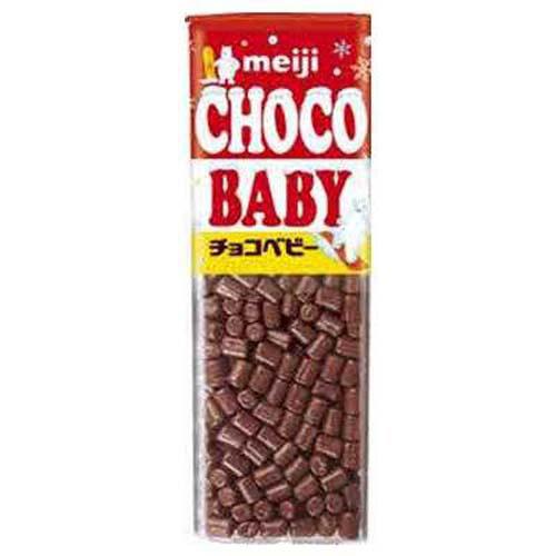 日本进口零食明治chocobaby巧克力米大筒装小朋友的最爱