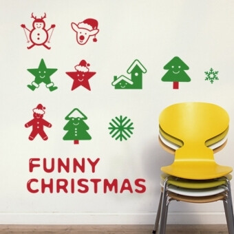 christmas logo sticker