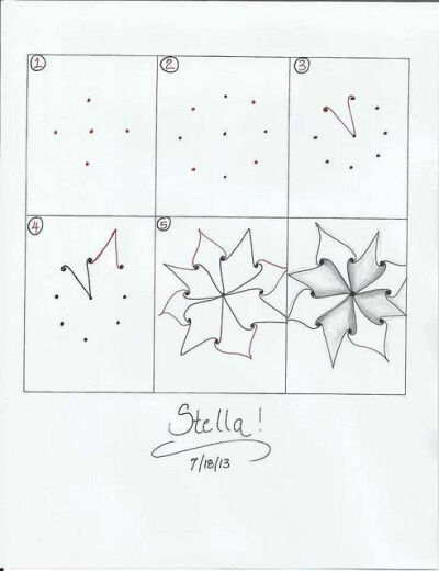 Zentangle pattern - Stella | Flickr - Photo Sharing! Created by Jana Rogers