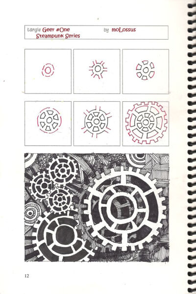 Pictures To Zentangle | New Tangle Pattern Geer #One #Zentangle | lifeimitatesdoodles