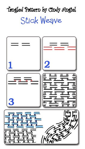 Stick Weave Tangled Pattern Sheet