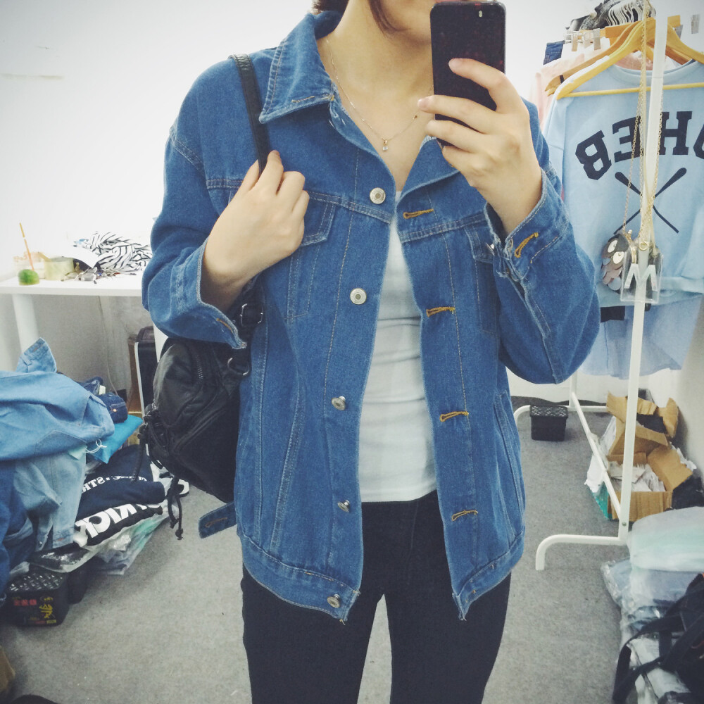宽松BF牛仔外套