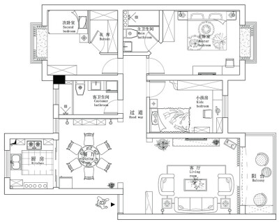 【{18万打造简约文艺新家}】平面布置图