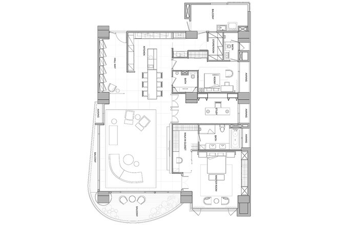 【{330平米低调奢华的平层豪宅}】作者：杨焕生 房屋位置：台中 空间格局：两房两厅三卫浴 主要建材：木皮钢烤、镀鈦铁件、木皮、订製画、大理石、布料