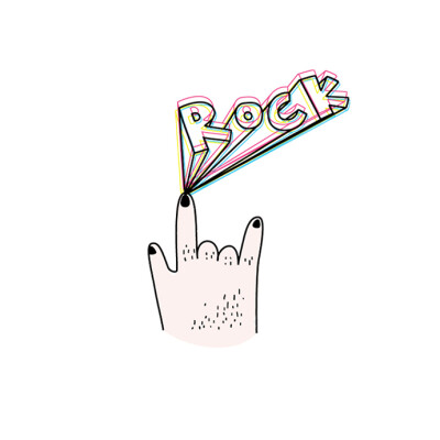 原创防水纹身贴吼！Rock!