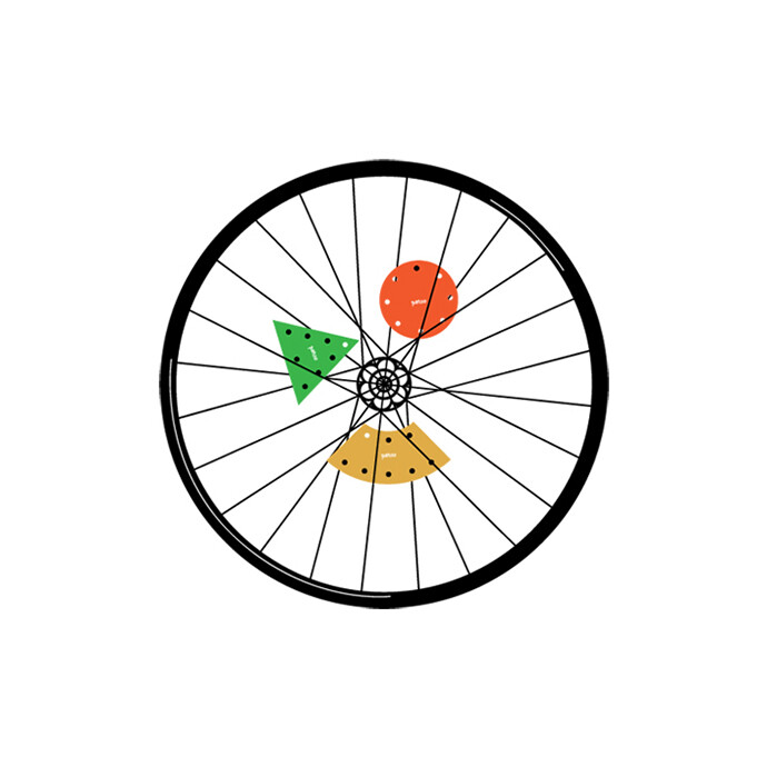 原创防水纹身贴自行车轮 Bicycle Wheel