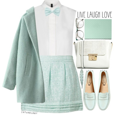 A fashion look from October 2014 featuring MANGO tops, Naf Naf skirts and Tod's loafers. Browse and shop related looks.