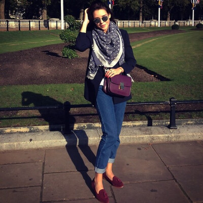 Patricija Maksimova - Charles And Keith Crossbody Bag, Asos Loafers, Louis Vuitton Scarf - Autumn has come