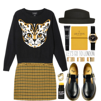 A fashion look from September 2013 featuring Monki tops, Miu Miu mini skirts and Dr. Martens shoes. Browse and shop related looks.