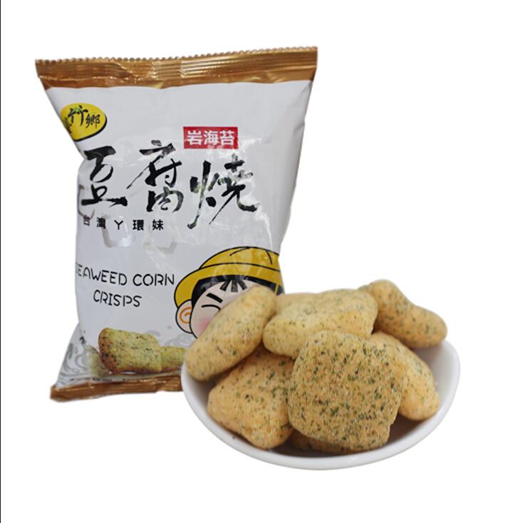 台湾进口食品 台竹乡豆腐烧40g岩海苔味 酥脆美味非油炸不怕胖