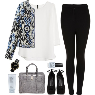 A fashion look from September 2014 featuring MANGO blouses, Chicnova Fashion coats and Topshop leggings. Browse and shop related looks.