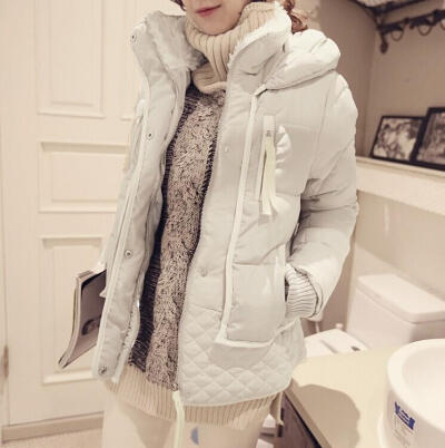 冬装外套韩版时尚气质拉链羊羔毛修身棉衣女短款加厚棉服