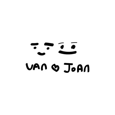 原创防水纹身贴Van Love Joan 爱 黑白