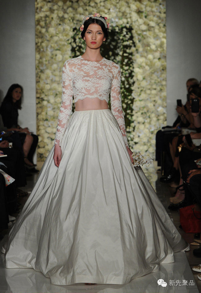 Reem Acra 2015秋季婚纱：清新婉约的花美人