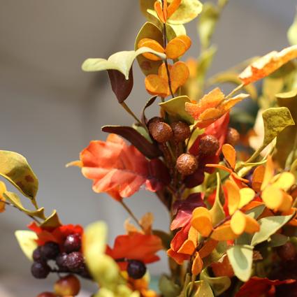 掬涵秋年系列手工仿真花植物纸花绢花PE花塑料花浆果枫叶装饰