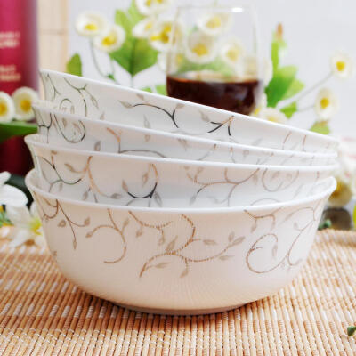 乐享 创意骨瓷碗 大碗 汤碗 面碗 韩式陶瓷碗套装 米饭碗