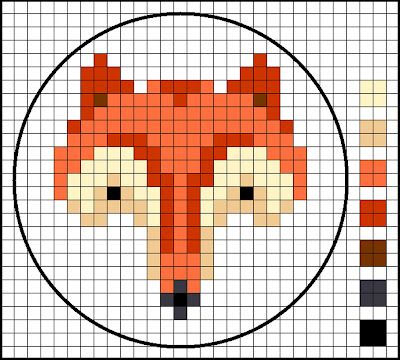 Fox perler bead pattern