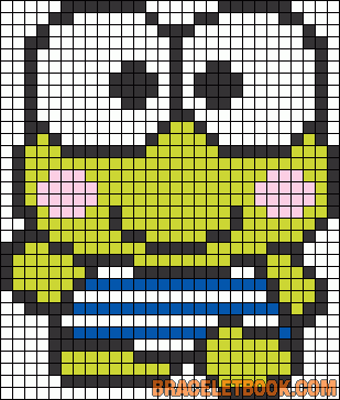 Keroppi perler bead pattern